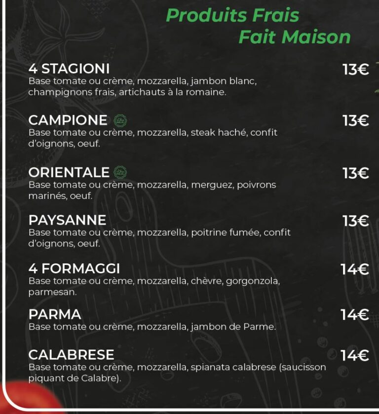 Menu 2 de BOCCA DI BEPPO